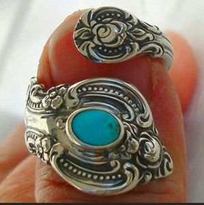 New turquoise color adjustable wrap ring